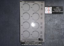 (image for) GE Appliances JP326WOV2WW compatible cooktop Hob stickers.