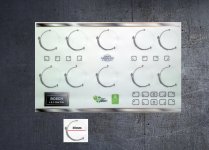 (image for) Bosch 4 and 5 gas burner hob compatible sticker set.