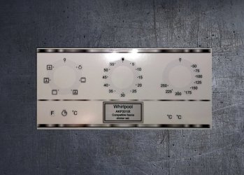 (image for) Whirlpool AKP 201 IX compatible panel fascia sticker set.