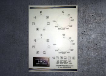 (image for) Beko BBRIE22300XD Compatible fascia sticker set x2.