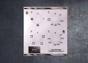(image for) Beko BXDF21000S compatible fascia sticker set.