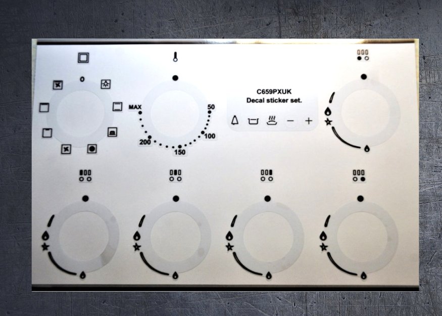 (image for) ARISTON Cucina C659PX UK compatible sticker set. - Click Image to Close