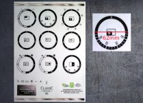 (image for) Rangemaster Classic deluxe 90 Electric compatible fascia sticker set, 62mm.