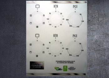(image for) Cookology SFO60SS, SFO60BK Compatible fascia sticker set x2.