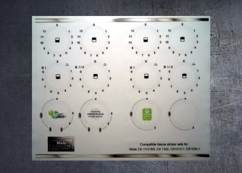 (image for) Miele CS 1312 BG, CS 1322, CS 1012-1, CS1034-1 Compatible fascia sticker set.