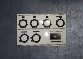 (image for) Beko D532 50cm compatible electric cooker fascia sticker set.
