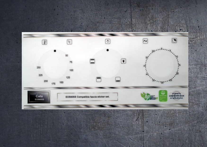 (image for) CATA EOS60SS Compatible oven front panel sticker set. - Click Image to Close