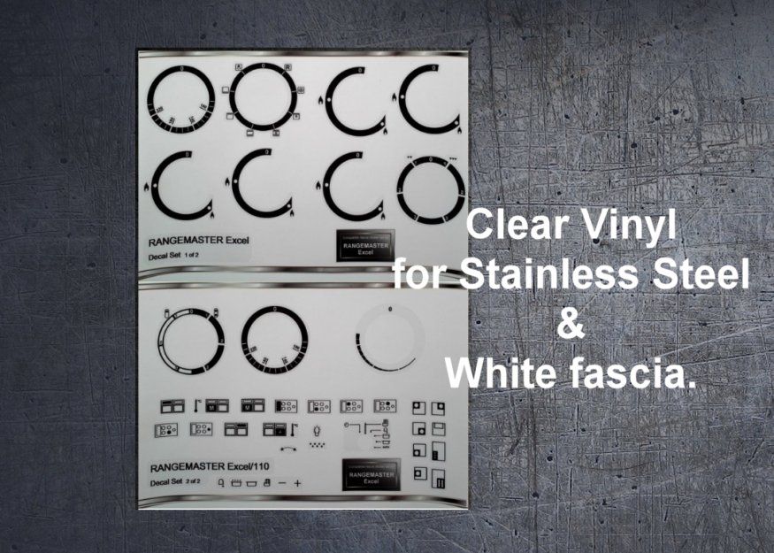 (image for) Rangemaster 110 Excel compatible panel fascia sticker set. - Click Image to Close