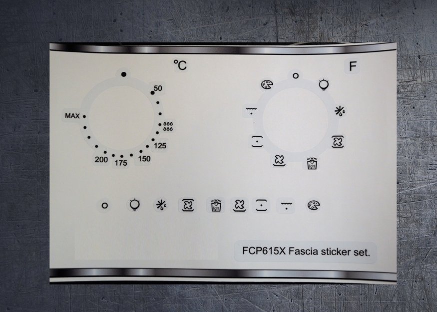 (image for) Candy FCP615X compatible fascia panel decal sticker set. - Click Image to Close