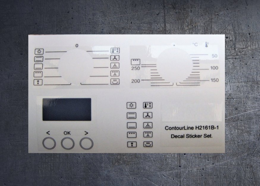 (image for) Miele Contourline H2161B-1 Compatible panel fascia sticker set. - Click Image to Close