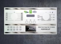 (image for) Miele H2361BCLST Compatible panel fascia sticker set.