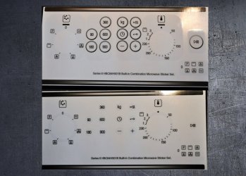 (image for) Bosch HBC84H501B compatible combi microwave sticker set.