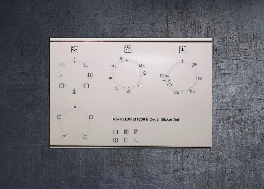 (image for) Bosch HBN210250E compatible fascia sticker set. - Click Image to Close