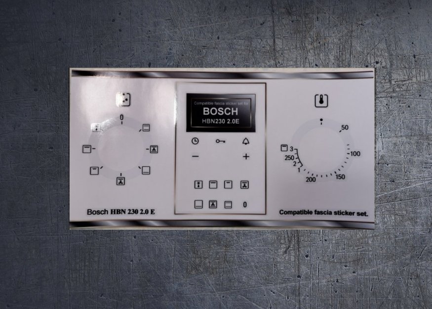 (image for) Bosch HBN230 2.0 E compatible fascia sticker set. - Click Image to Close