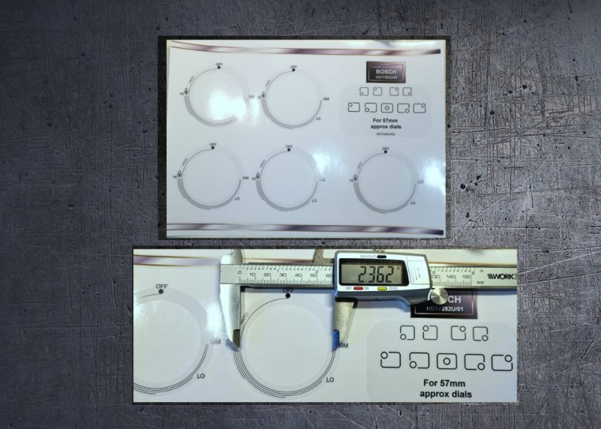 (image for) Bosch HD17282U/01 compatible fascia sticker set, 57mm dials. - Click Image to Close