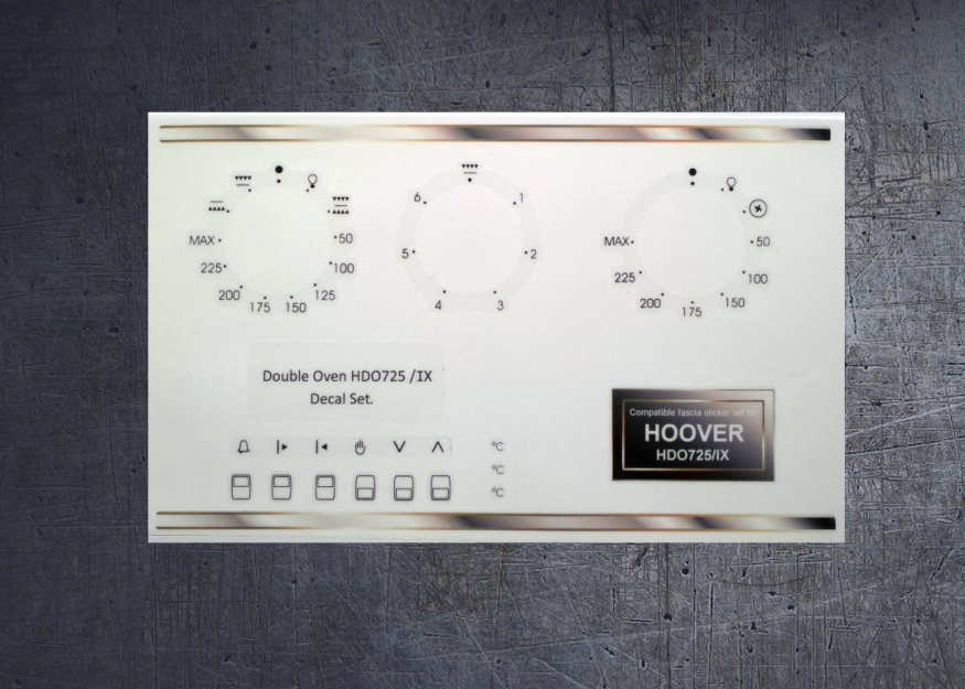(image for) Hoover HDO725/1X oven, compatible fascia sticker set. - Click Image to Close