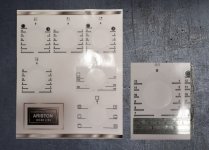 (image for) Ariston HO50 (IX) compatible fascia sticker set.