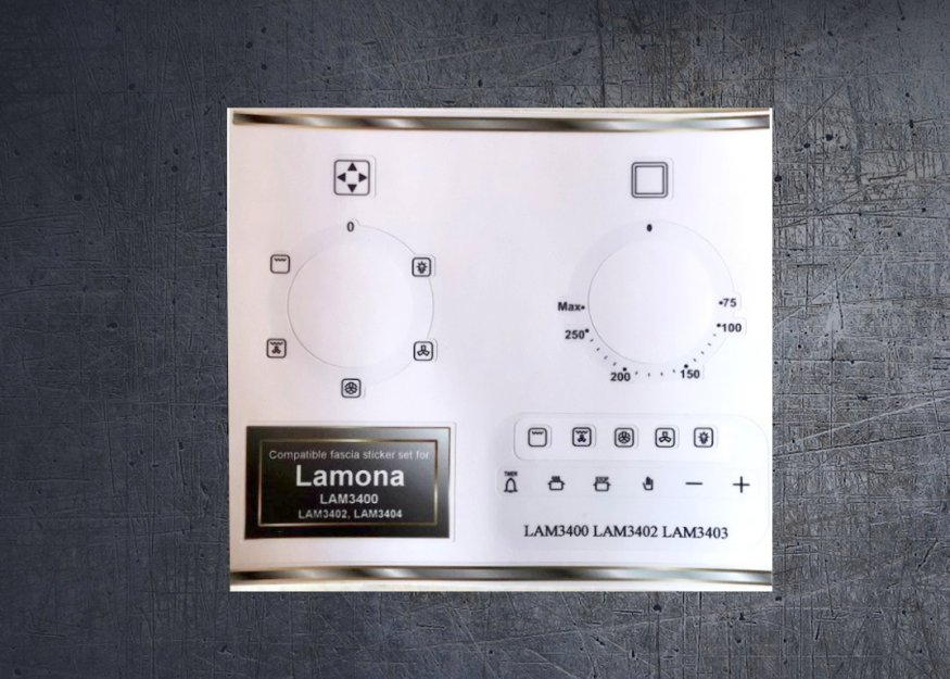 (image for) Lamona LAM3400 compatible panel fascia sticker set. - Click Image to Close