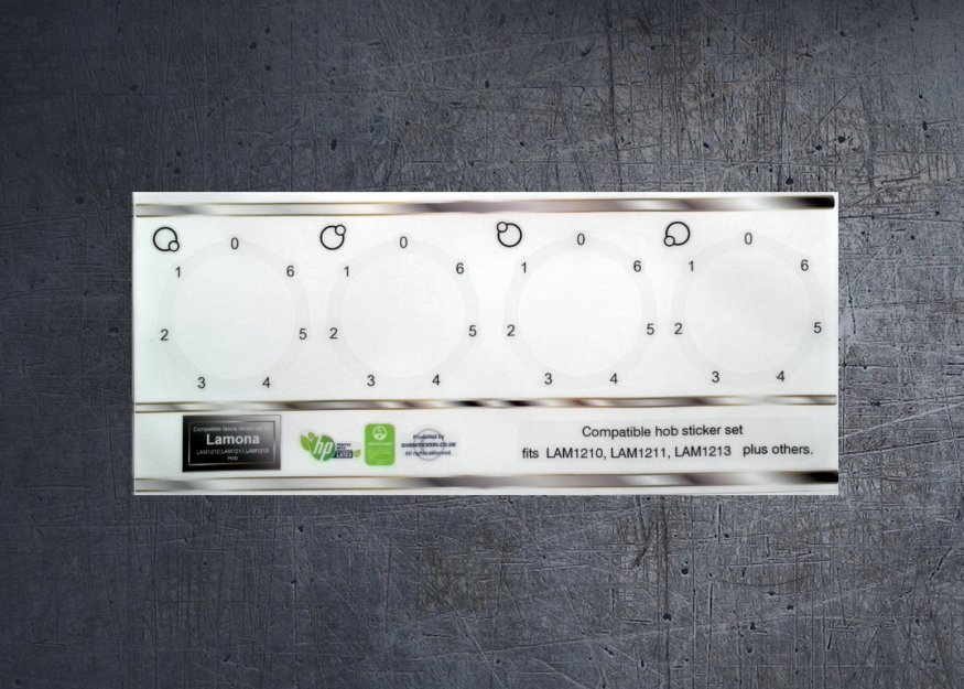 (image for) Lamona electric hob compatible fascia sticker set. - Click Image to Close