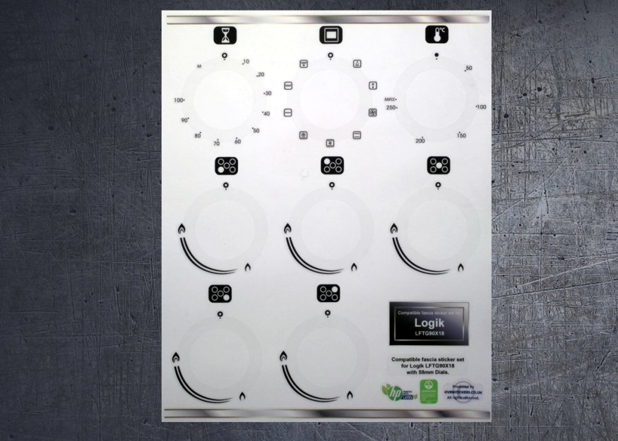 (image for) logik LFTG90X18 Compatible fascia sticker set. - Click Image to Close