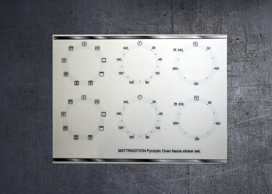(image for) Ikea MATTRADITION Pyrolitic compatible panel fascia sticker set. - Click Image to Close