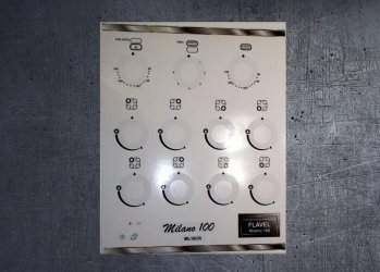 (image for) Flavel Milano 100 ML10CR compatible panel fascia sticker set.