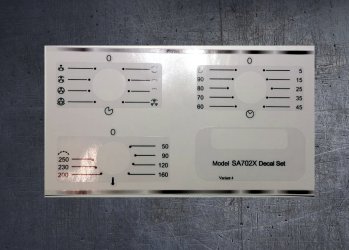 (image for) Smeg SA702X compatible panel fascia sticker set.