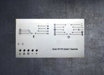 (image for) Smeg SC170 compatible panel fascia sticker set.