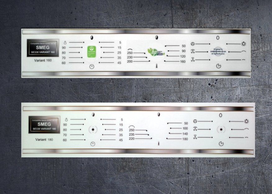 (image for) Smeg SE335 SS1 compatible panel fascia sticker set. - Click Image to Close