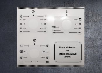 (image for) Smeg SF64M3VX compatible fascia sticker set.