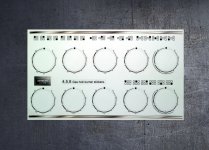 (image for) Siemens 4, 5, 6 burner gas hob compatible fascia sticker set.