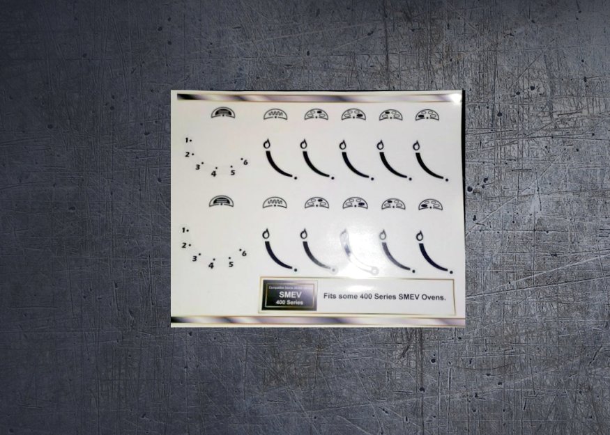 (image for) Smev 400 series compatible oven fascia stickers. - Click Image to Close