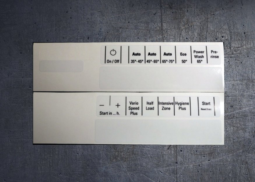 (image for) Siemens SN66T097GB compatible dishwasher function stickers. - Click Image to Close