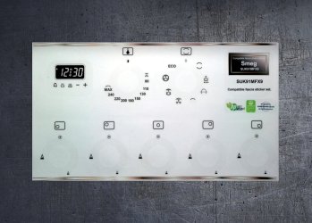 (image for) Smeg SUK91MFX9 compatible panel fascia sticker set.