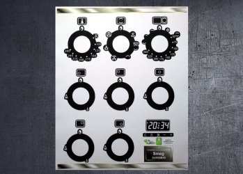 (image for) Smeg SUK92MX8 compatible fascia sticker set.