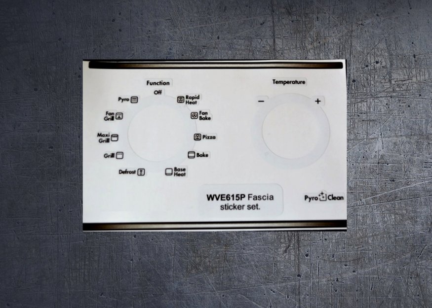 (image for) Westinghouse WVE615 compatible fascia sticker set. - Click Image to Close