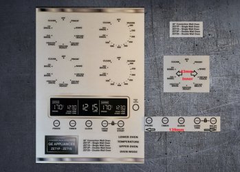 (image for) GE Appliances ZET1P and ZET1S compatible fascia sticker set.