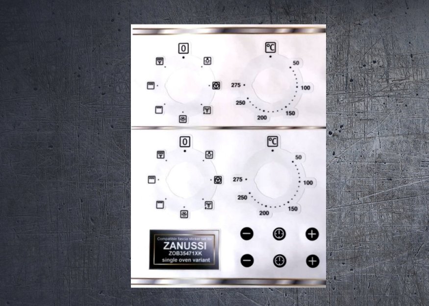 (image for) Zanussi ZOB35471XK Single oven variant compatible sticker set. - Click Image to Close