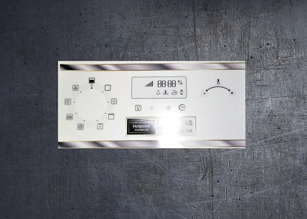 Hotpoint Oven KSO89CXS front panel decal sticker set. Hotpoint Oven KSO89CXS front panel decal sticker set.